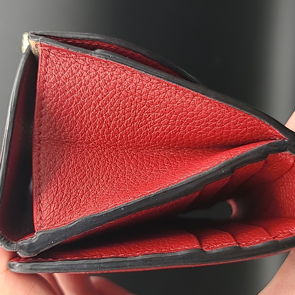 Chloé Georgia Red Leather Compact Bifold Wallet - Picture 10 of 16